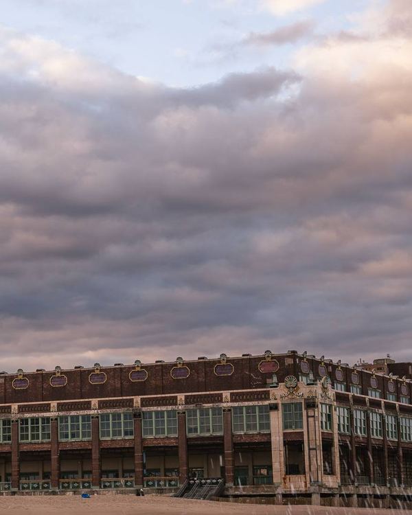 Asbury Park Convention Hall seen from the ocean